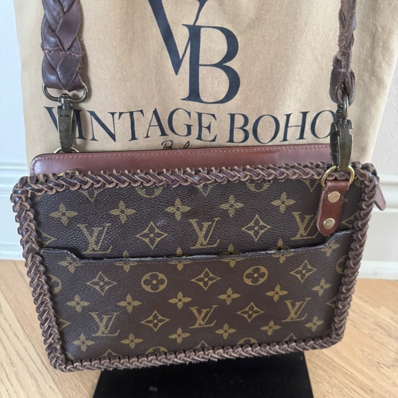 Louis Vuitton & Vintage Boho Crossbody Bag Purse - Picture 9 of 11